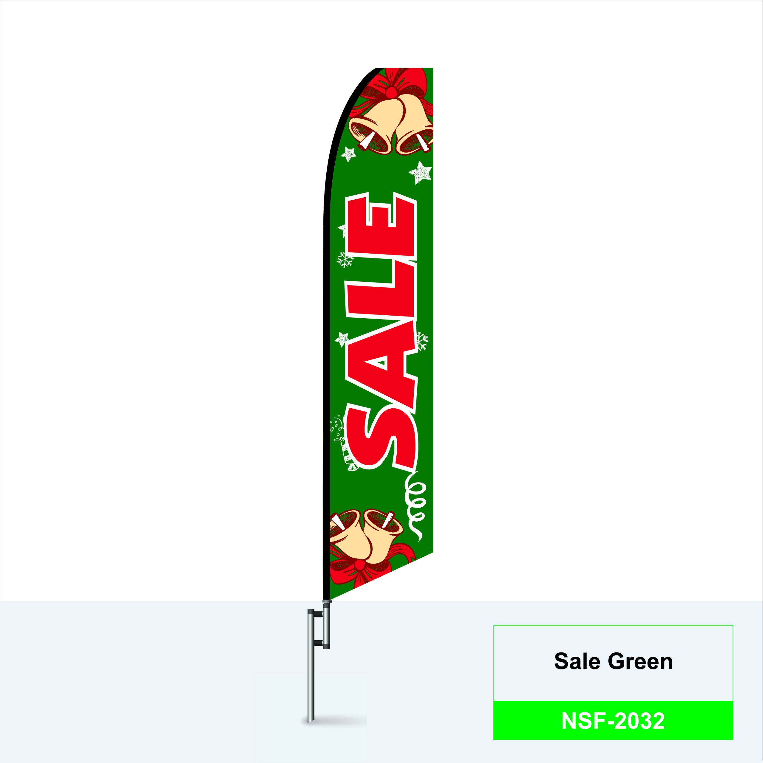 NSF-2032 Sale Green Feather Flag (2)