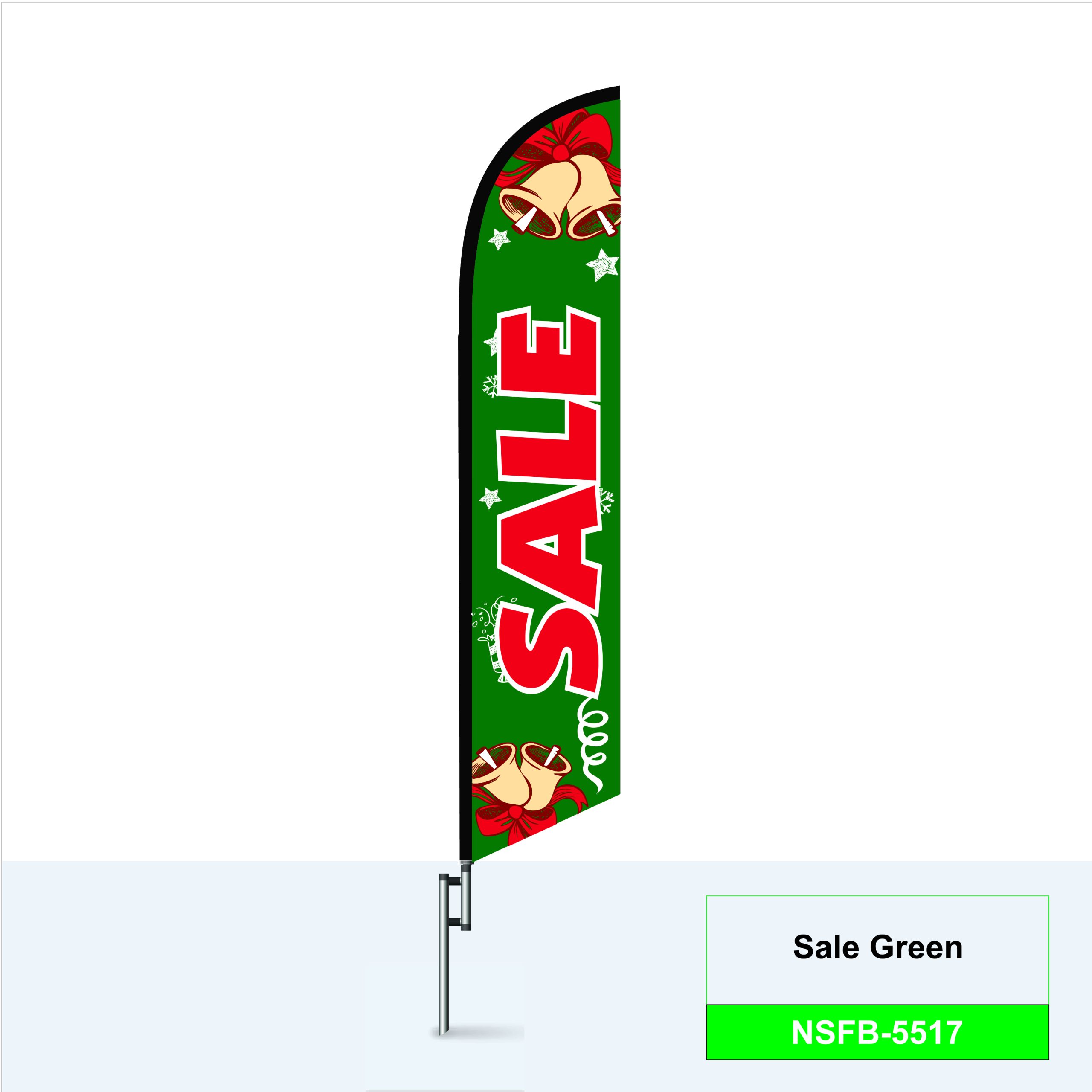 NSFB-5517 Sale Green Feather Flag (2)